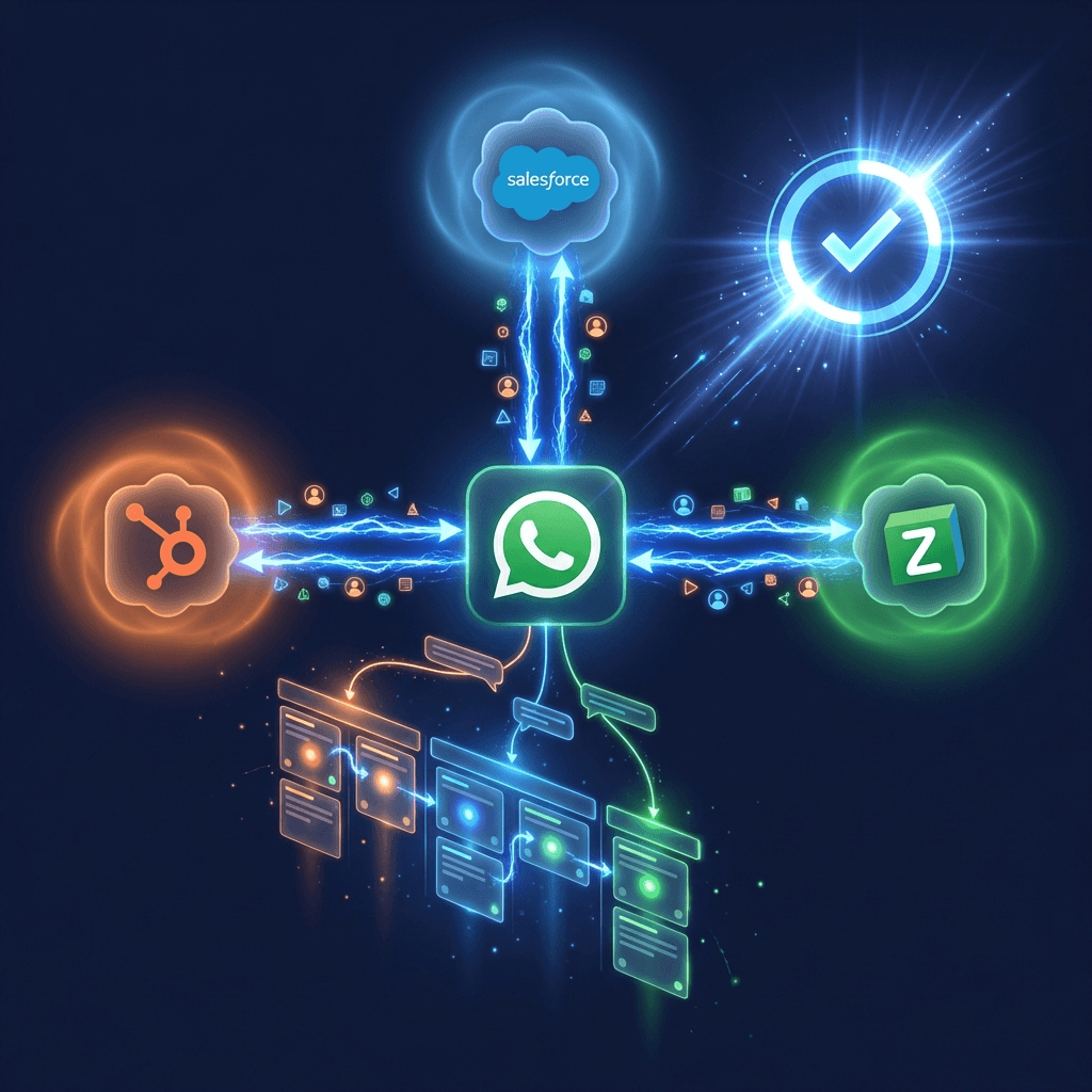 Integrar WhatsApp con CRM: HubSpot, Salesforce y Zoho [Tutorial 2025]
