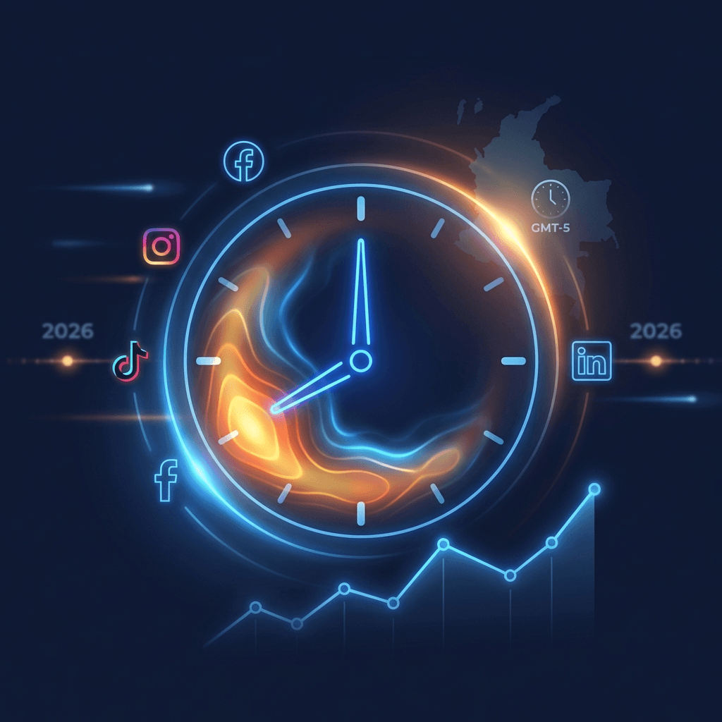 Mejor Hora para Publicar en Redes Sociales 2026: Guía Actualizada Colombia