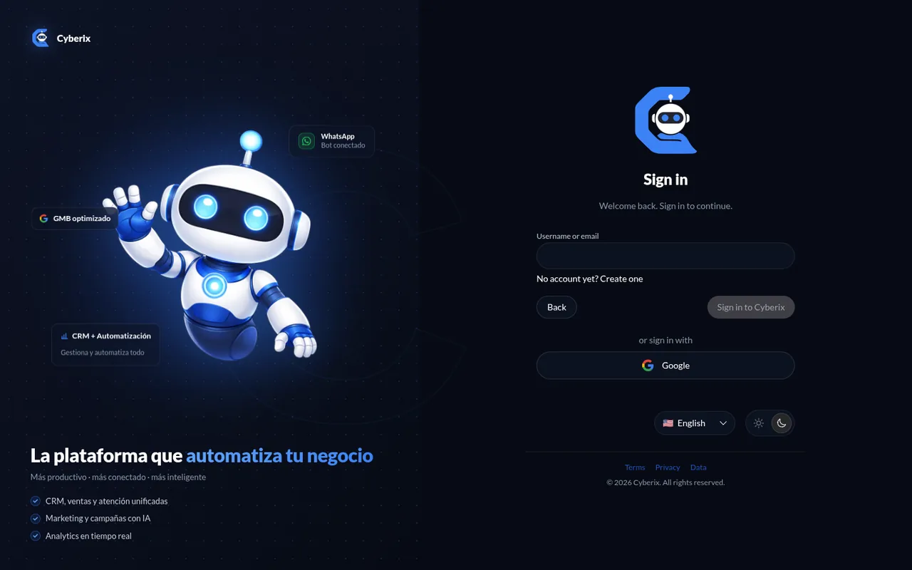 Cyberix Dashboard: SaaS platform