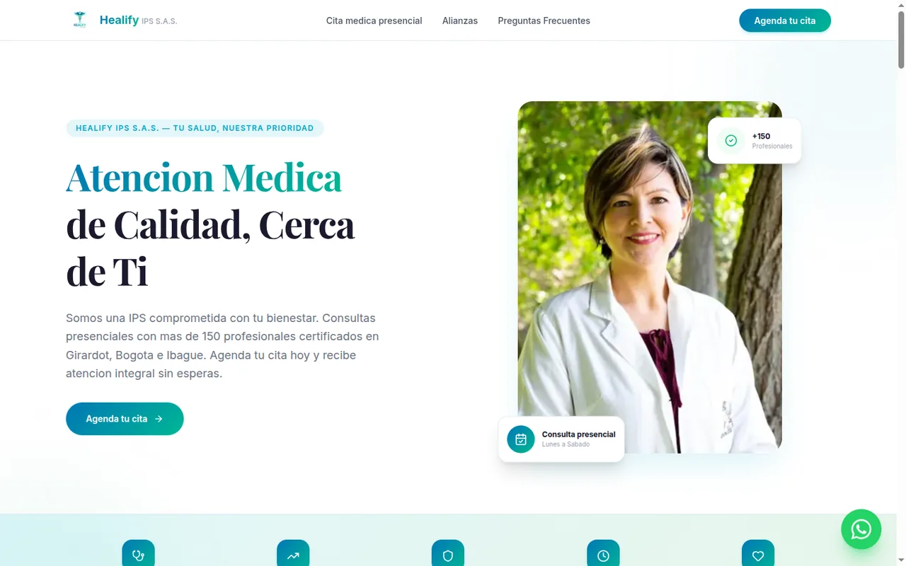 Healify IPS: Site + WhatsApp booking