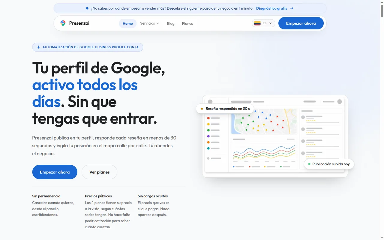 Presenzai: Landing page + product